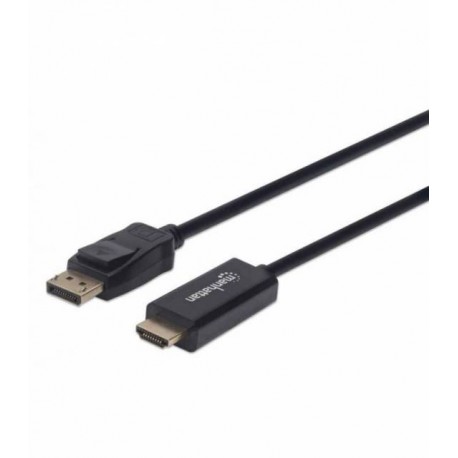 Manhattan 153201 adaptador de cable de vídeo 1.8 m DisplayPort HDMI Negro