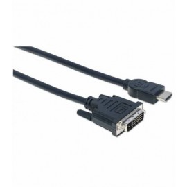 Manhattan 372527 adaptador de cable de vídeo 5 m HDMI DVI-D Negro