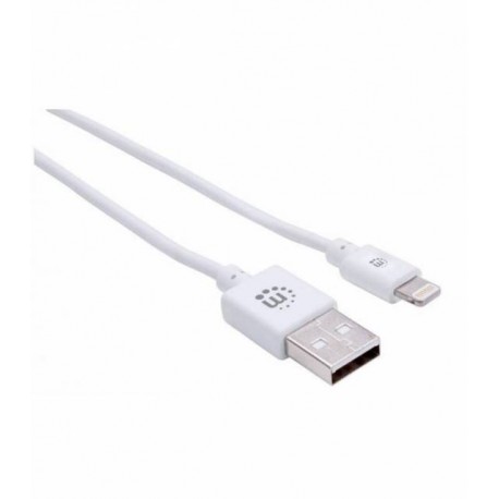 Manhattan 390866 cable Lightning 3 m Blanco