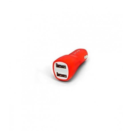 Cargador P/Auto Vorago Au-103 Con 2 Puertos Usb Rojo