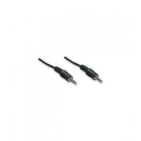 Manhattan 334594 cable de audio 1.8 m 3,5mm Negro